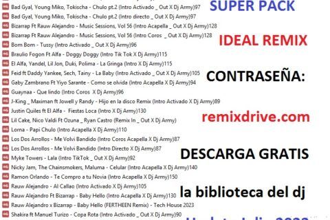 Pack Remix Para Djs America Remix 2023 Utilidades Para Djs