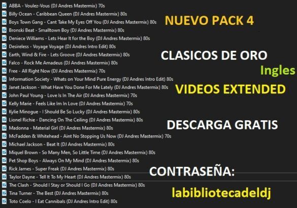 Pack De Clasicos Videos Retro Diciembre 2023 Utilidades Para Djs