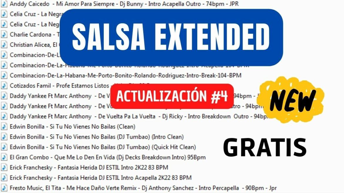 Salsa Remix Extended Agosto 2022 4 Utilidades Para Djs