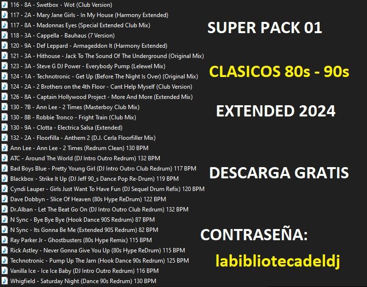 Pack De Clasicos Retro Extended Enero 2024