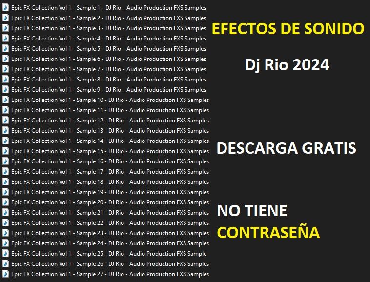 Pack De Efectos Epicos Dj Rio 2024