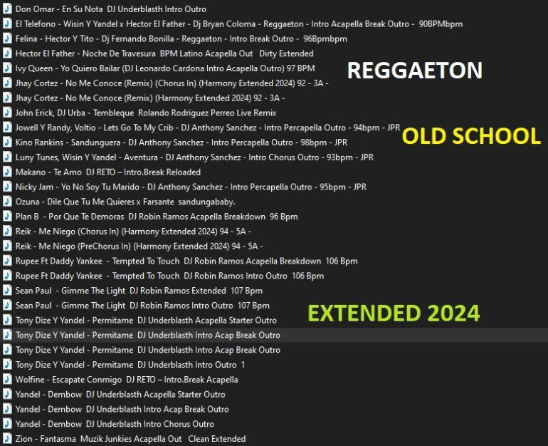 Pack De Musica GratIs Reggaeton Old School Extended 2024 – Utilidades ...