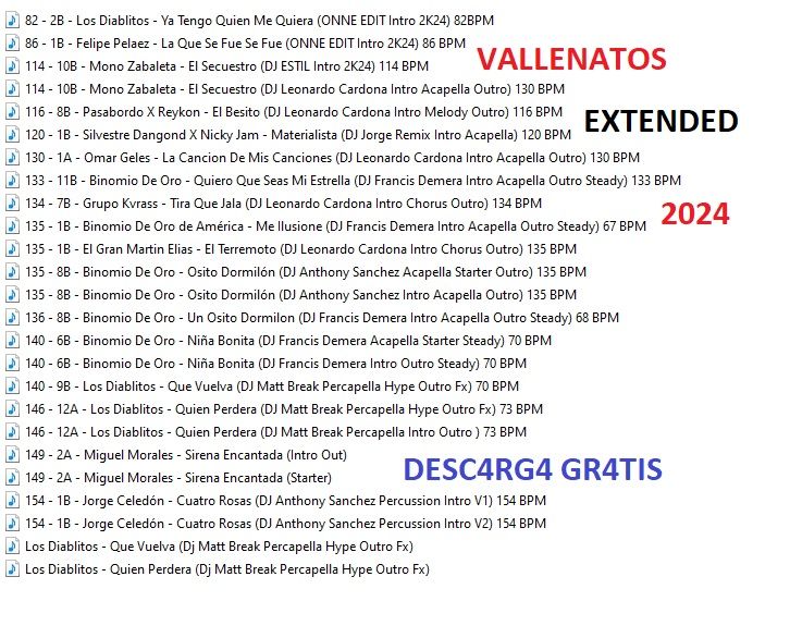 Vallenatos Remix Pack Junio 2024