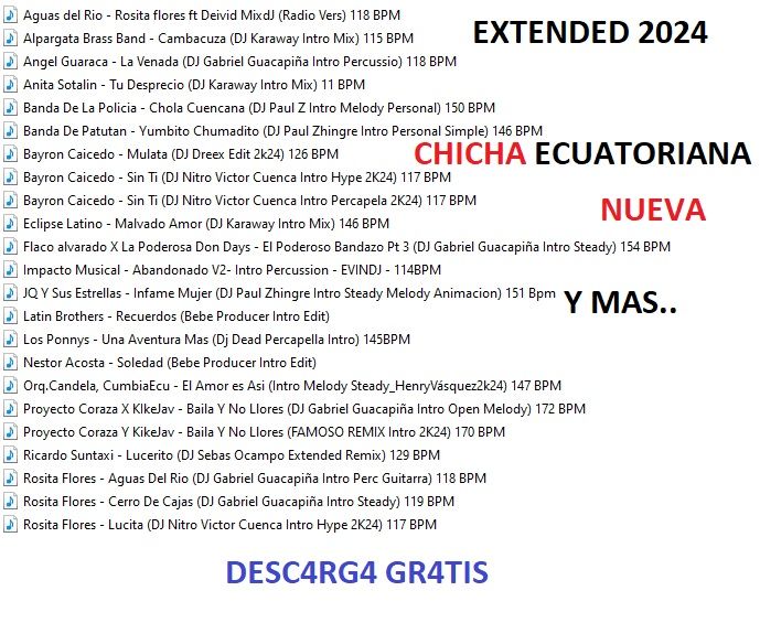 Chicha Ecuatoriana Nueva Y Mas Pack Julio 2024