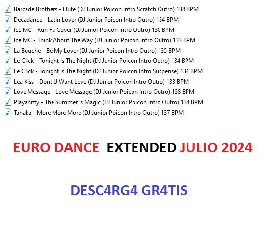 Euro Dance Extended Pack Julio 2024