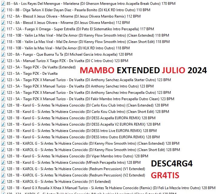 Mambo Remix Pack 2 Julio 2024