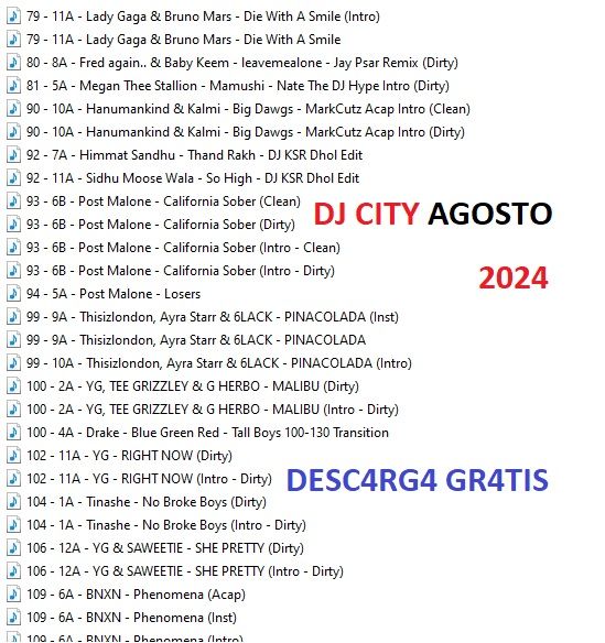 Dj City Pack Agosto 2024