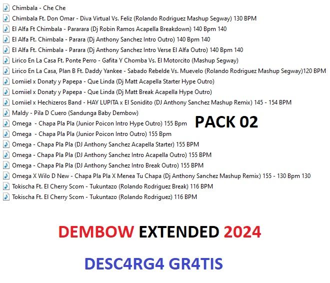 Dembow Extended – Pack 2 Septiembre 2024