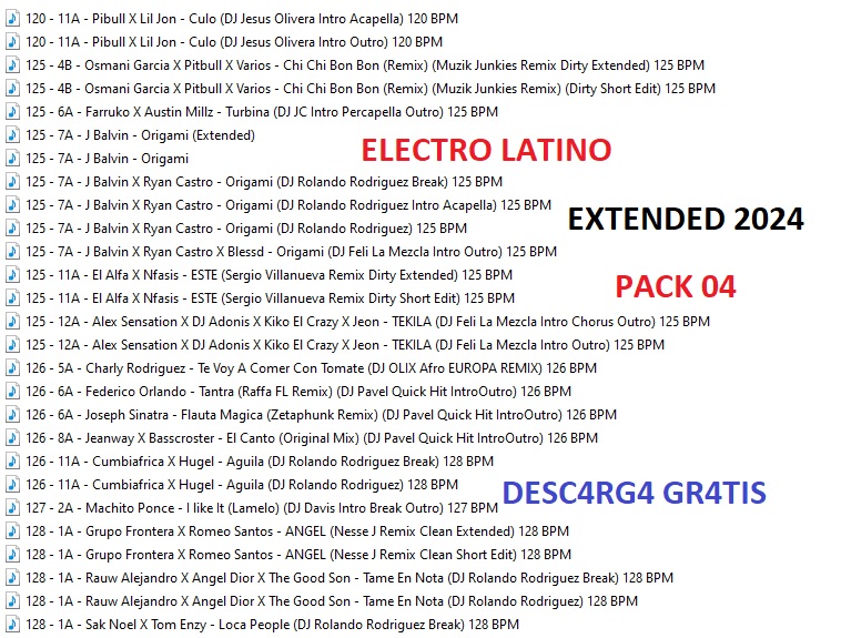 Electro Latino Pack 4 – Septiembre 2024