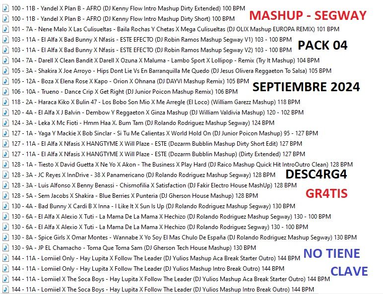 Mashup Segway Pack 4 – Septiembre 2024