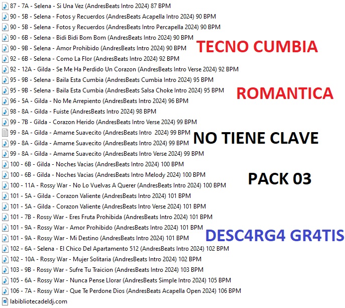 Tecnocumbia Romantica – Pack 3 Septiembre 2024