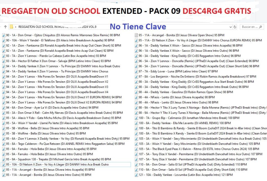 Reggaeton Old School – Pack 9 Octubre 2024