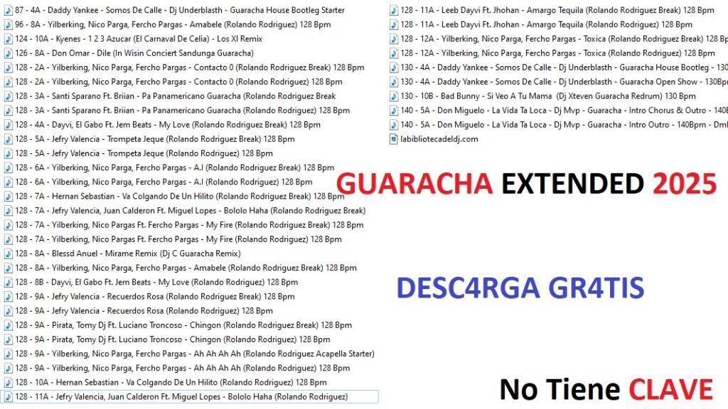 GUARACHA EXTENDED 2025 – PACK 2