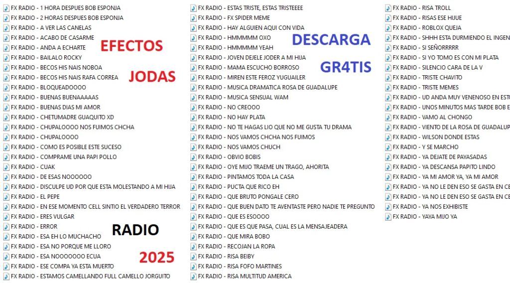 PACK EFECTOS JODAS RADIO 2025