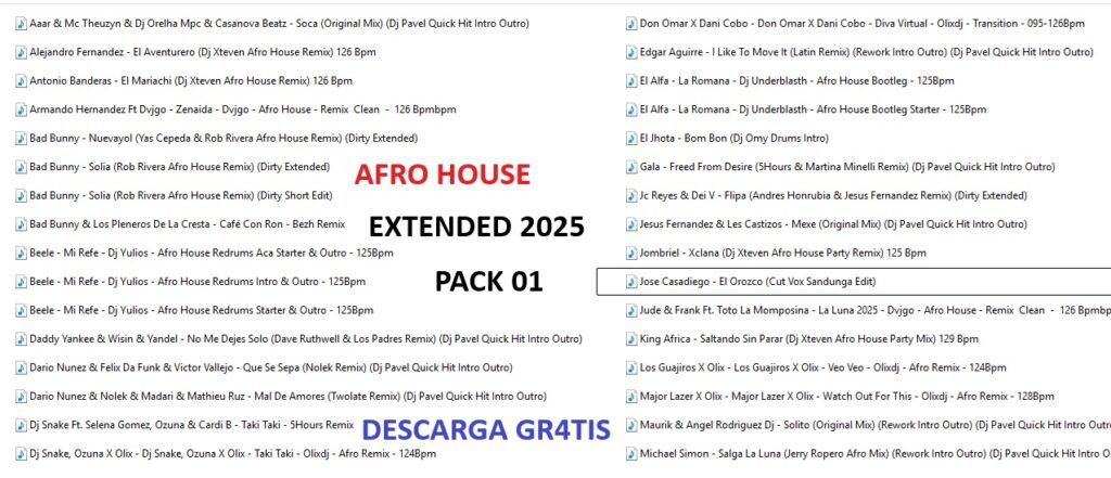 PACK AFRO HOUSE EXTENDED 2025- # 1