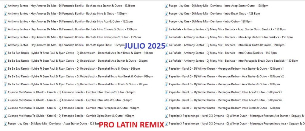 PRO LATIN REMIX 2025 – PACK JUNIO GRATIS