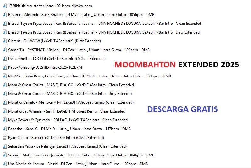 MOOMBAHTON EXTENDED 2025 – #1