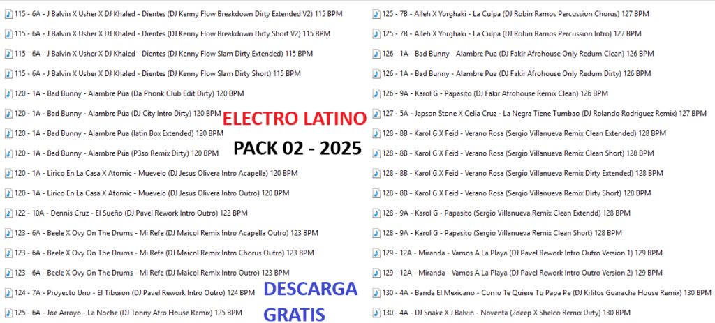 PACK ELECTRO LATINO EXTENDED 2025 – #2