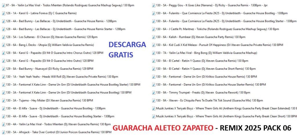 PACK DE GUARACHA REMIX 2025 – #6