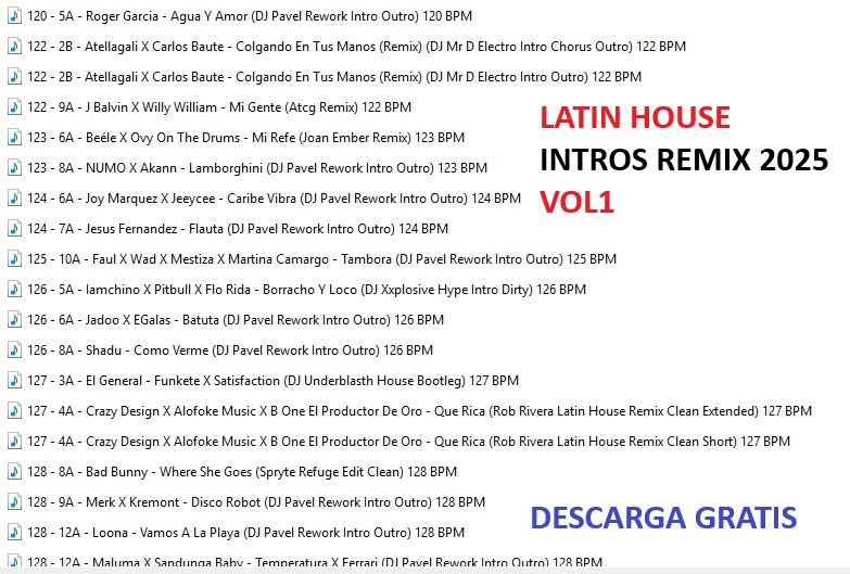 PACK LATIN HOUSE EXTENDED 2025- # 1