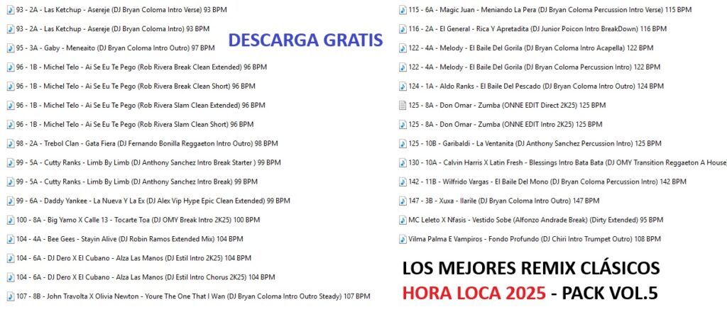 PACK DE HORA LOCA EXTENDED 2025 – PACK 5