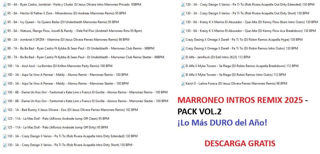 PACK DE MARRONEO EXTENDED 2025 – #2