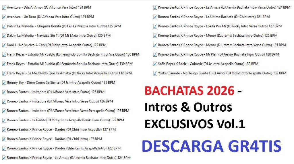 PACK BACHATA EXTENDED 2026 – Vol. 1