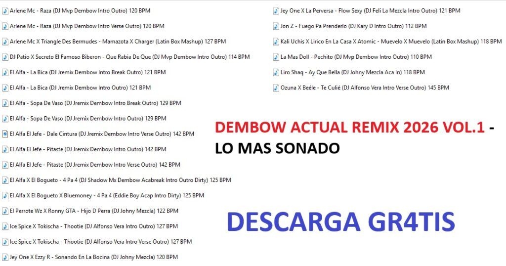 DEMBOW EXTENDED 2026 – Vol. 1